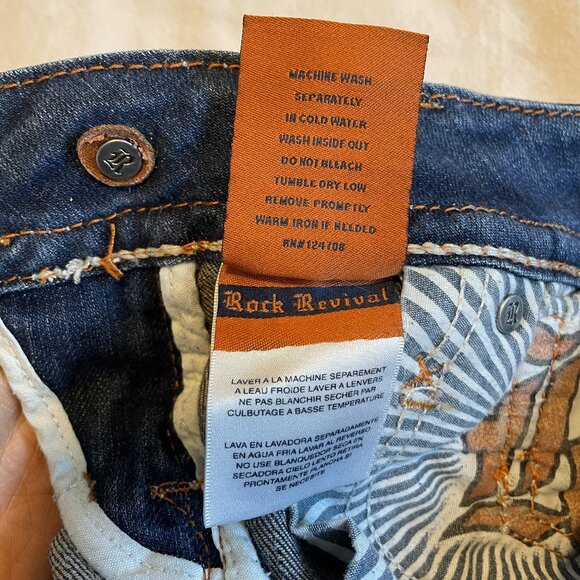 Rock Revival Tori Straight Leg Jeans Size 25 - Picture 5 of 8